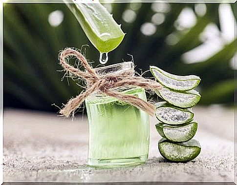 Aloe vera and vitamin E treatment.