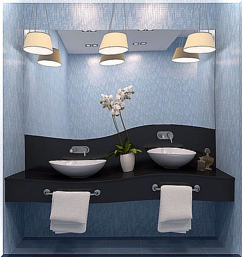 The correct lighting to decorate a bathroom