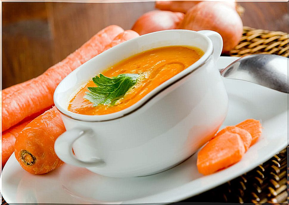 Carrot with cream 