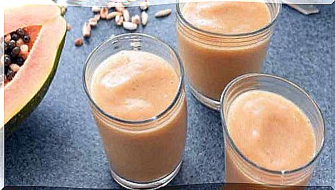 Papaya smoothie.