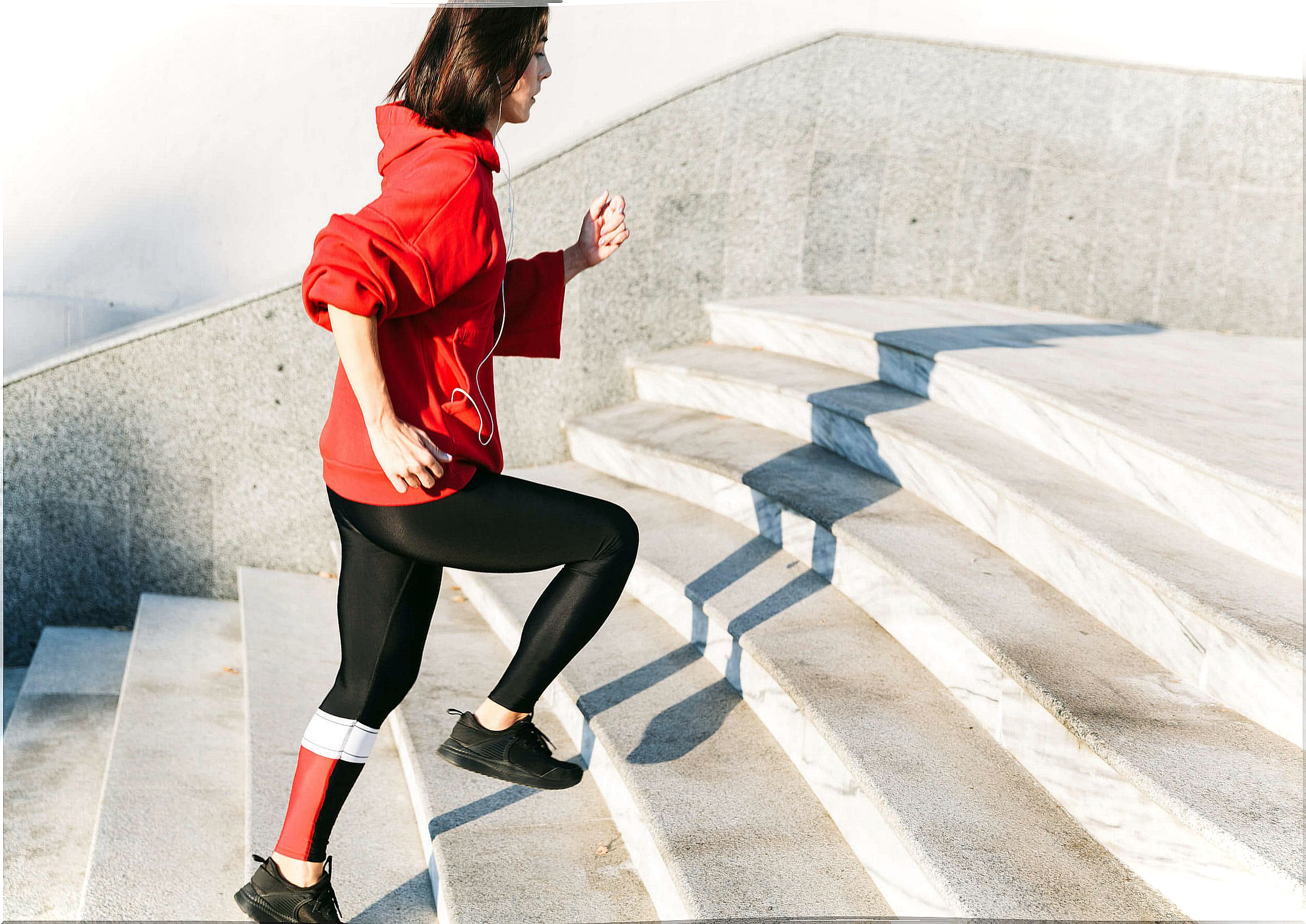 Glute and leg exercises include stair climbing.