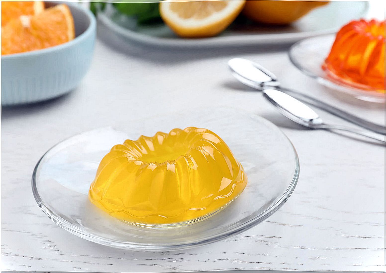 Gelatin comes in a variety of fruit flavors.