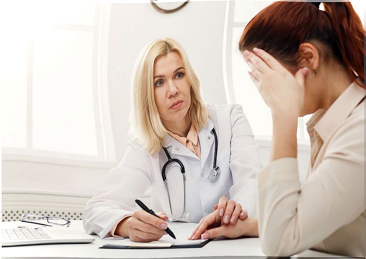 Woman at the doctor