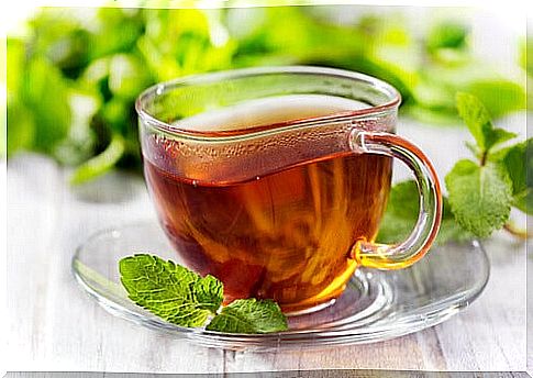 Peppermint tea helps with digestion.