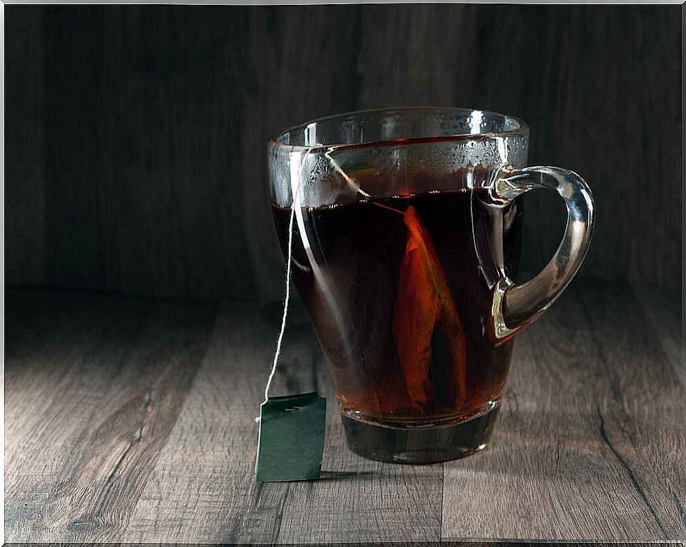 Cup of black tea to use as an antihypertensive.